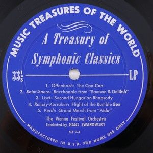Vienna Festival Orchestra, A Treasury Of Symphonic Classics Vinyl LP Record MT 9